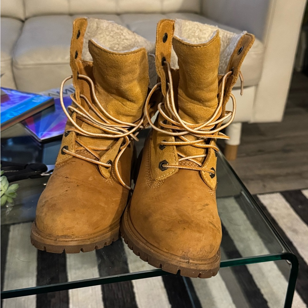 Timberland Honey Brown Lace-Up Boots - Picture 3 of 4
